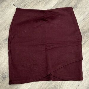 Talula Deep Burgundy Pencil Skirt